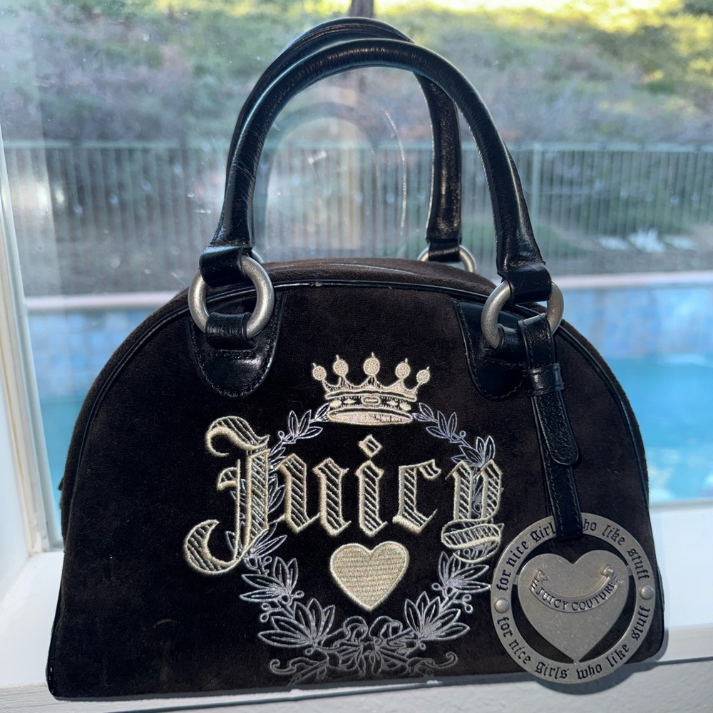 AUTHENTIC VINTAGE Y2K JUICY COUTURE BOWLER BAG PURSE! 👛